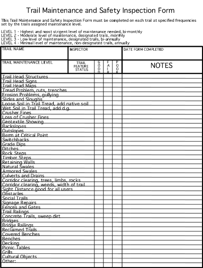 safety maintenance plan