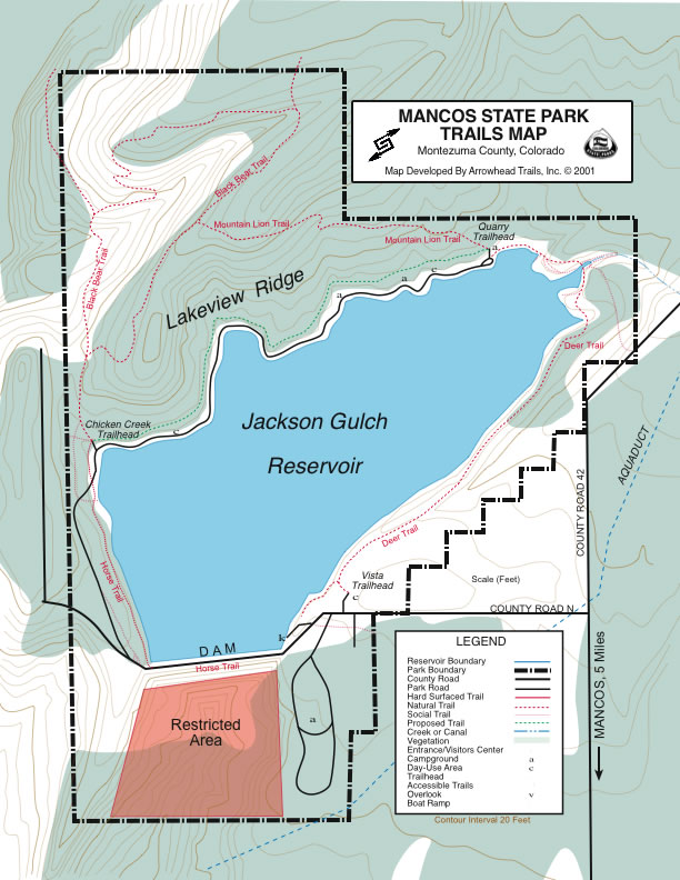 Mancos state park map